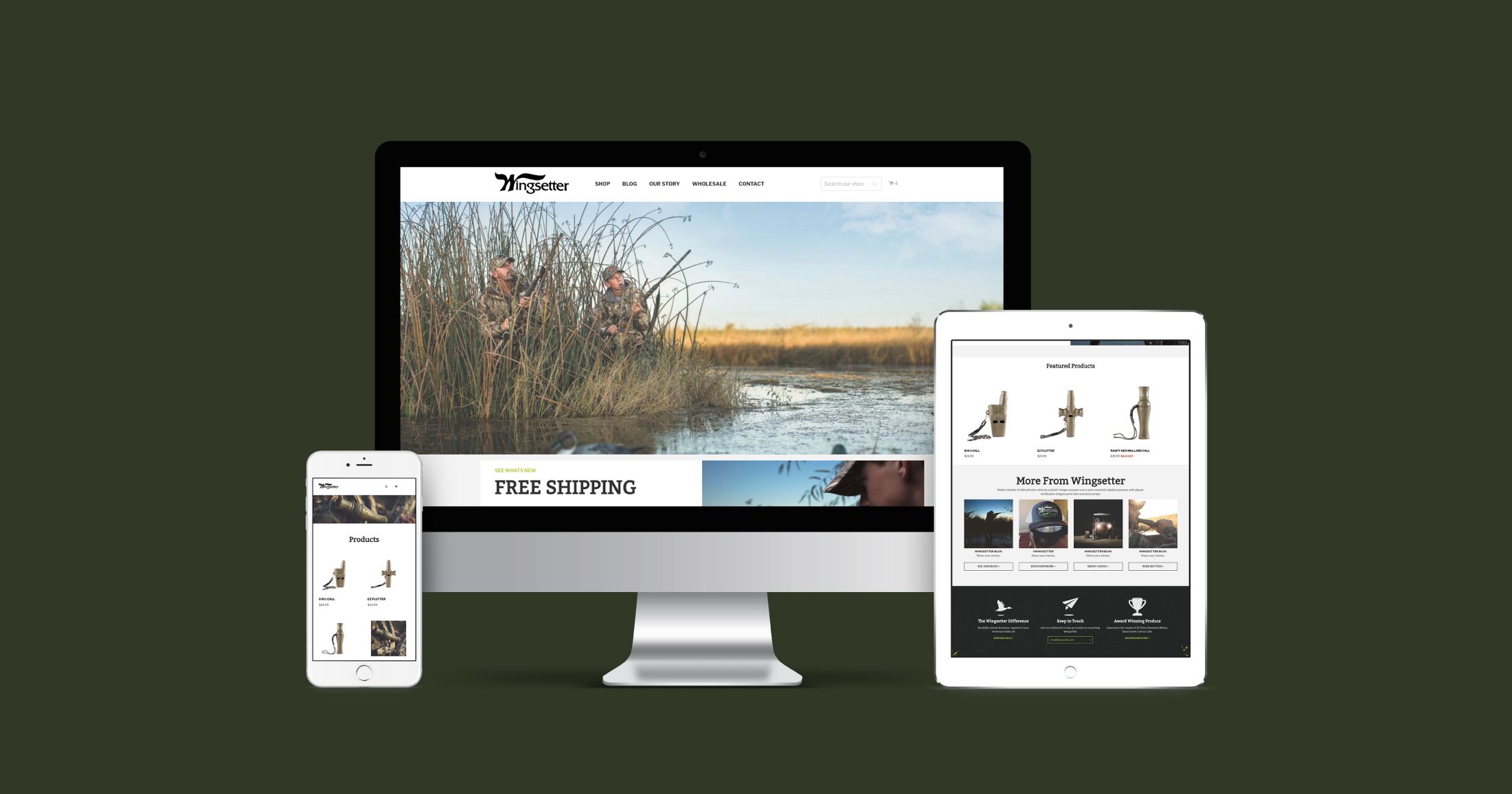 responsive ecommerce shopify custom website sacramento hunting apparel retail