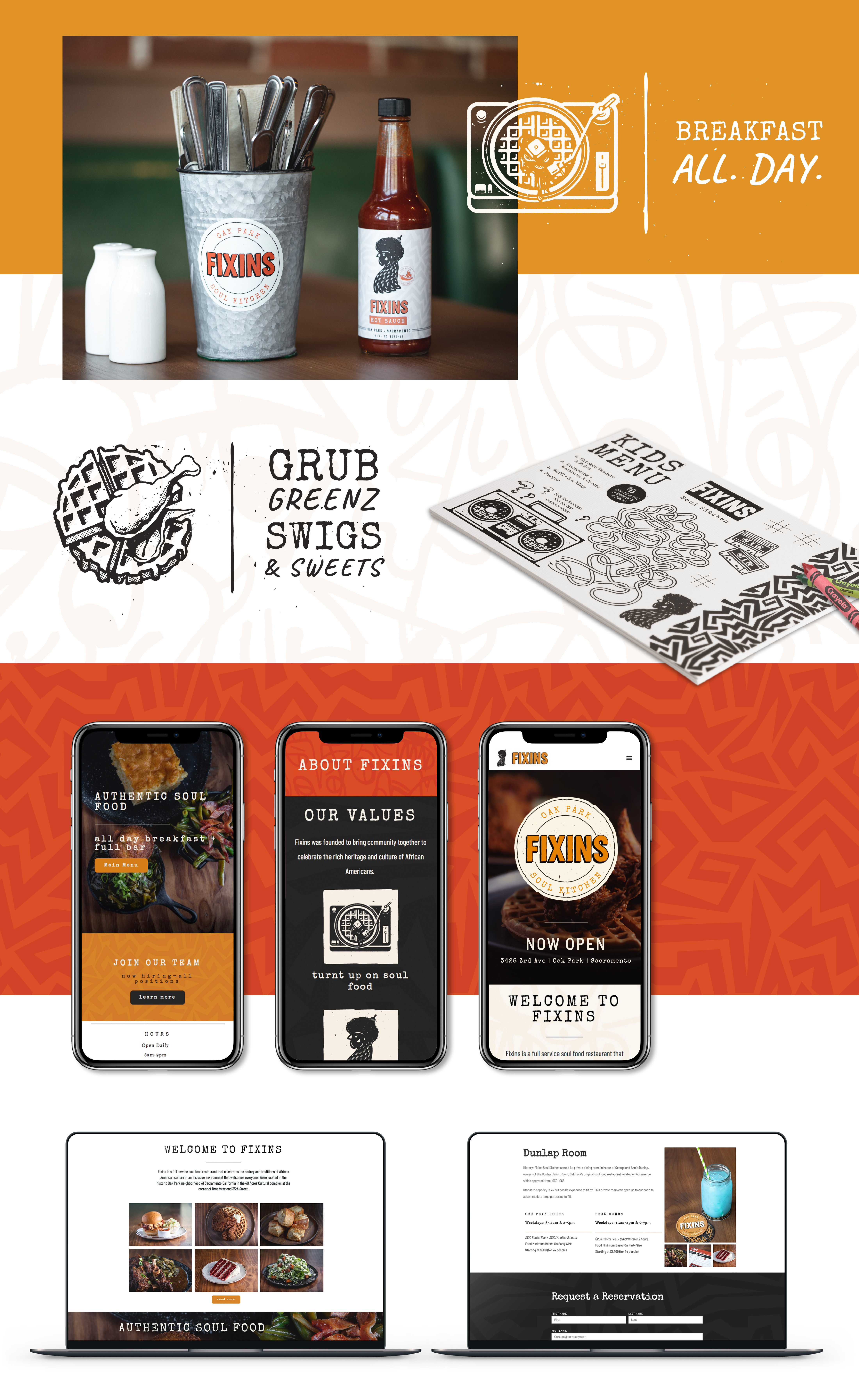 restaurant website design app online ordering fixins