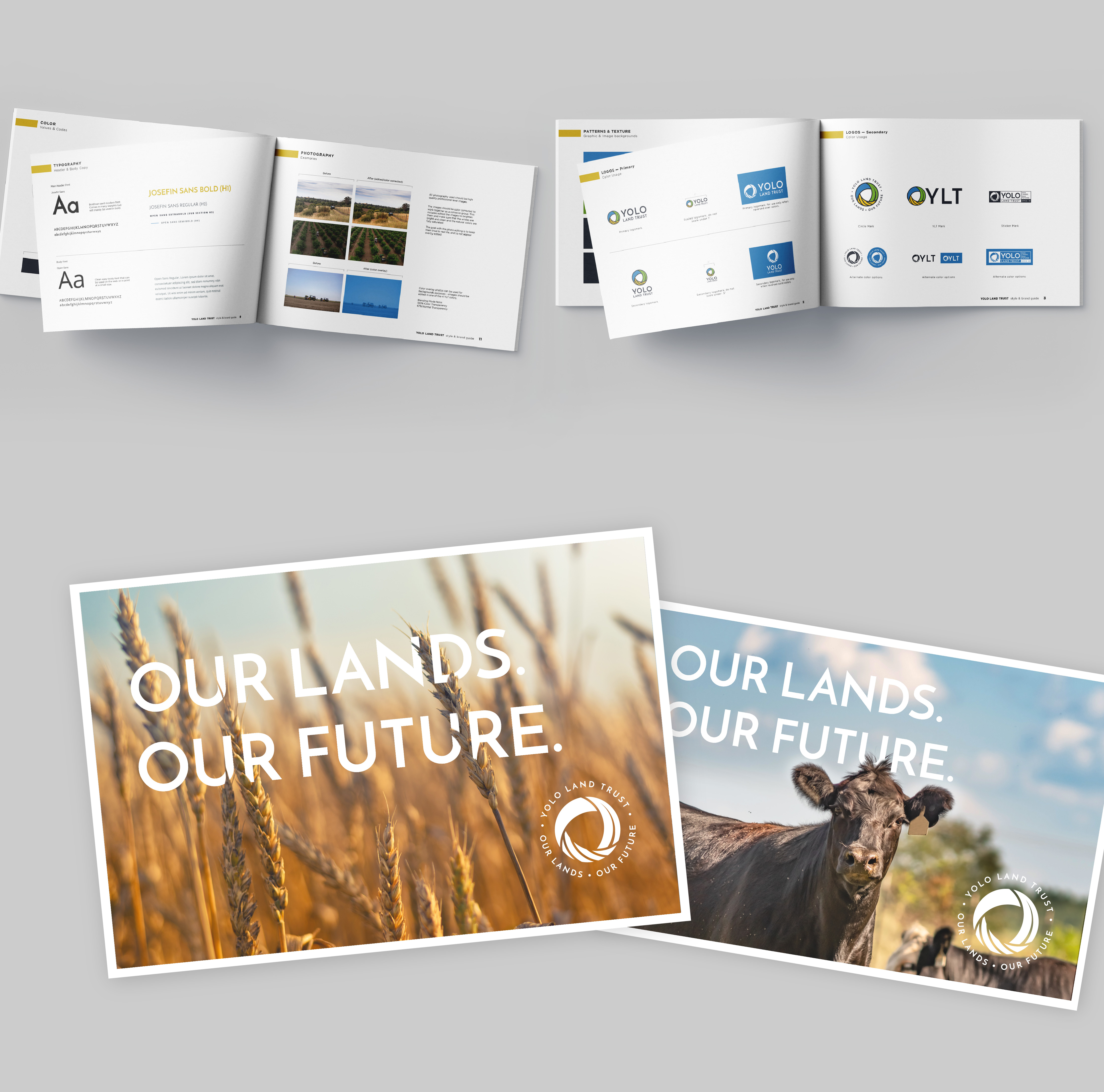 yolo land trust non profit branding design and photography